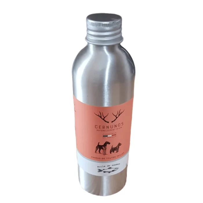 cernunos bouteille huile de saumon pour chien boutique Os et Patoune alimentation et bien etre du chien
