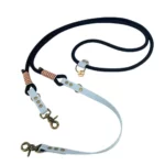 laisse fait par un créateur français pour chien multiposition Paracorde bleu marine ciel os et patoune. Boutique os et patoune, produits alimentation, friandises, accessoires, jouets pour chiens