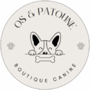 logo os et patoune boutique canine pour chien alimentation friandises jouets accessoires coliers et laisses croquettes