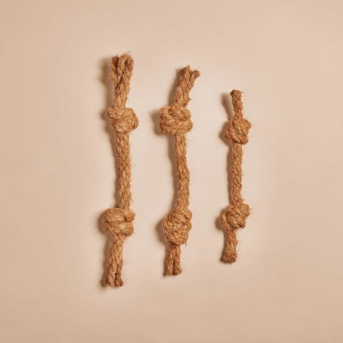 Cocobone jouet solide pour chien destructeur à mâcher pour chien en bois de café et corde de noix de coco Produits Naturels et Accessoires pour Chiens.