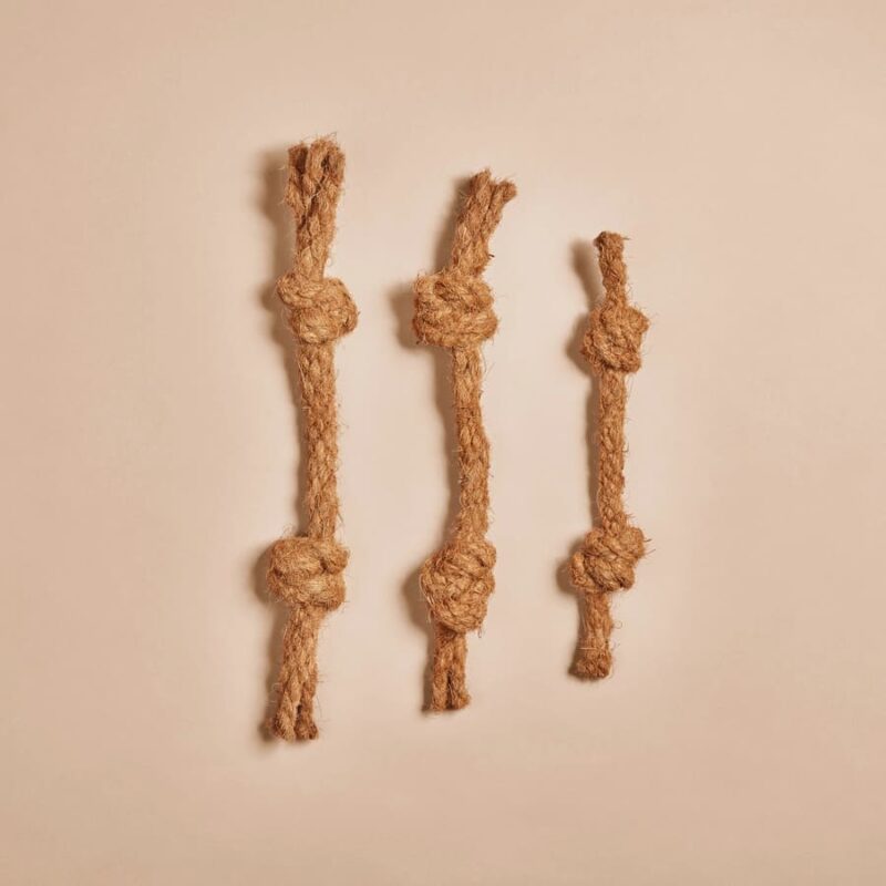 Cocobone jouet solide pour chien destructeur à mâcher pour chien en bois de café et corde de noix de coco Produits Naturels et Accessoires pour Chiens.