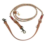 Laisse résistante et pas cher pour chien 3 points multiposition paracorde tartan biothane montmartre. Qualité de fabrication soignée