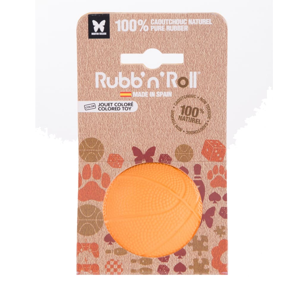 jouet pour chien rubbnroll-balle-orange-7-cm Boutique os et patoune