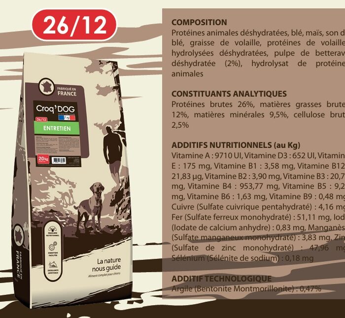 croquettes pour chien Croq Dog Entretien Boutique une origine sure